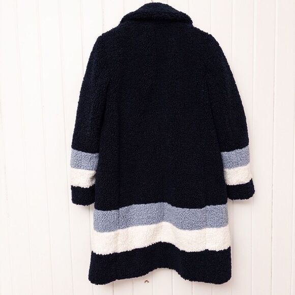J. Crew Teddy Sherpa Topcoat in Colorblock Size Small - Picture 8 of 10